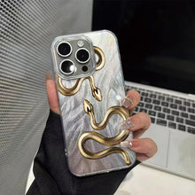 Load image into Gallery viewer, Gold Snake iPhone Case