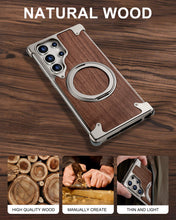 Lataa kuva Galleria-katseluun, Metal Wood Samsung Case