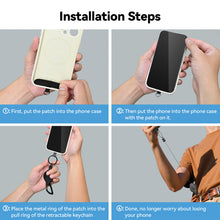 Load image into Gallery viewer, Retractable Phone Tether with Carabiner – Anti-Drop Phone Holder & Security Strap
Alternative ti