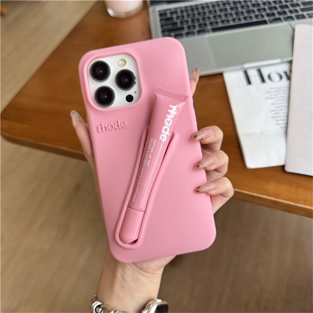 rhode iPhoneケース lipcase ribbon Rhode Fall Lip Case for iPhone 16 Pro Max / Soft Silicone