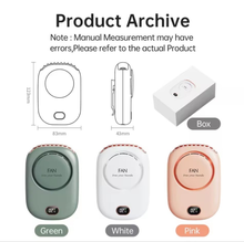 Lataa kuva Galleria-katseluun, Portable Hanging Neck Mini Fan