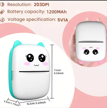 Lataa kuva Galleria-katseluun, Mini Thermal Printer