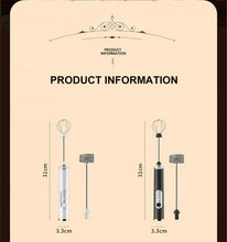 Cargar imagen en el visor de la galería, Electric Milk Frother – Handheld USB Rechargeable Foam Maker with 2 Whisks & 3 Speeds (Black/White)