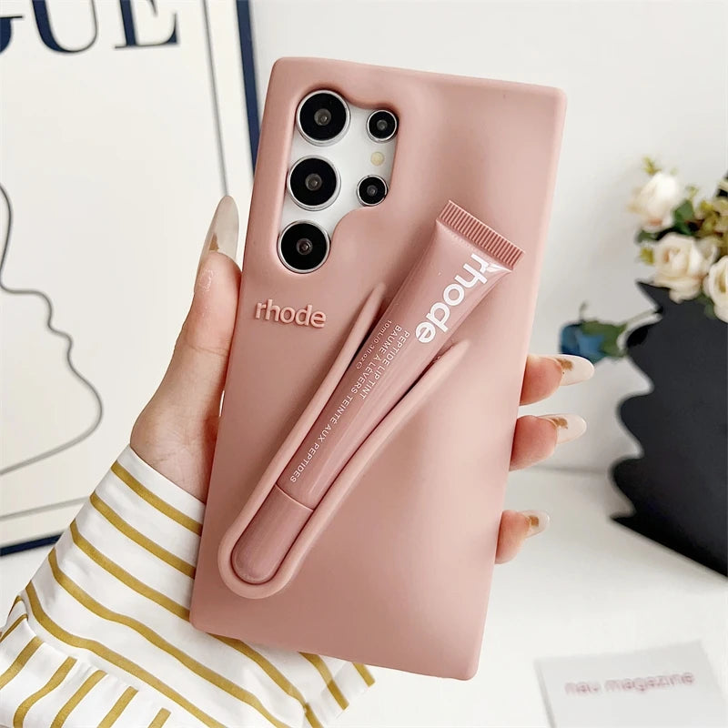 Rhode Phone Case With Lip Gloss Samsung  Techinfinities