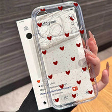 Load image into Gallery viewer, Love Heart Polka Dot Clear Case