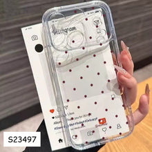Load image into Gallery viewer, Love Heart Polka Dot Clear Case