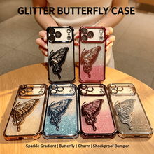 Carica l'immagine nel visualizzatore di Gallery, Glitter Butterfly iPhone Case