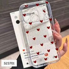Load image into Gallery viewer, Love Heart Polka Dot Clear Case
