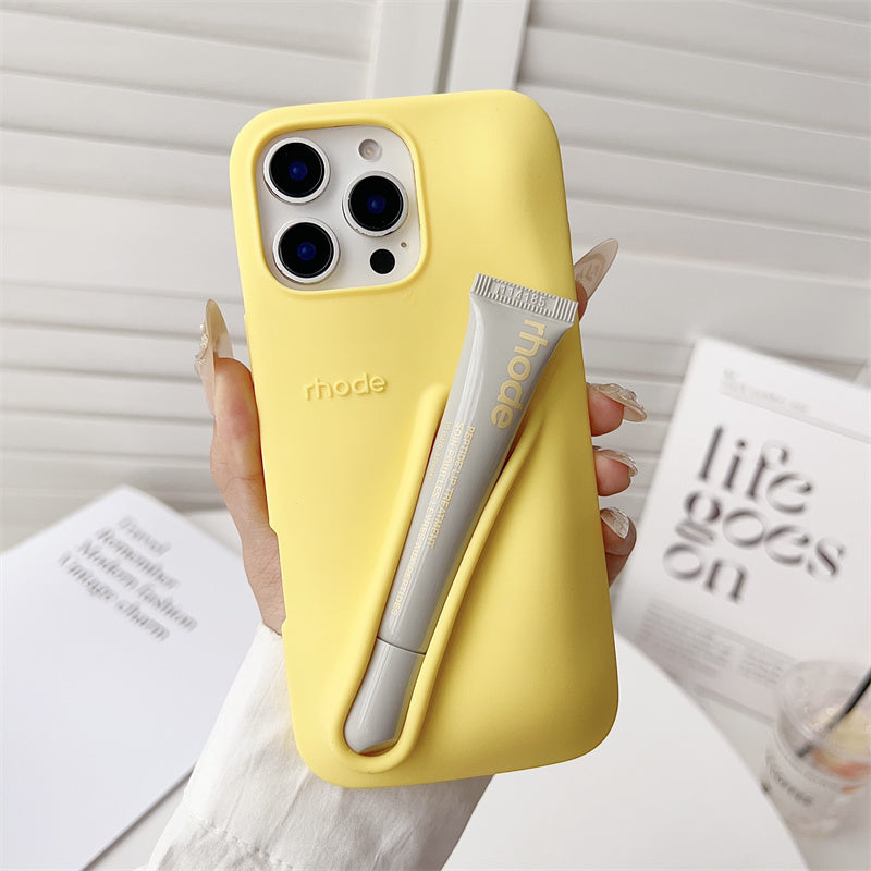 Rhode Phone Case With Lip Gloss (Lemontini) – Techinfinities Rhode Phone Case With Lip Gloss (Lemontini) – Techinfinities