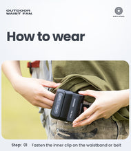 Lataa kuva Galleria-katseluun, Mini Waist Clip Portable Outdoor Fan