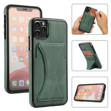 Load image into Gallery viewer, Leather Card Holder Case For Iphone (GREEN)
