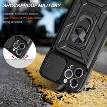 Load image into Gallery viewer, Armor Shockproof Iphone Case (BLACK)