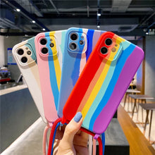Load image into Gallery viewer, Colorful Rainbow Silicone Case