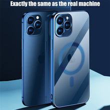 Lataa kuva Galleria-katseluun, Transparent Wireless Charging Iphone Case ( NAVY )