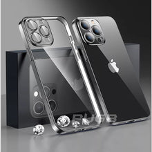 Load image into Gallery viewer, NEW Plating Clear Shockproof Iphone Case (BLACK)