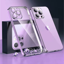Load image into Gallery viewer, NEW Plating Clear Shockproof Iphone Case (PURPLE)