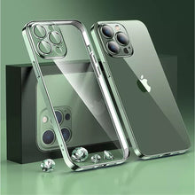 गैलरी व्यूवर में इमेज लोड करें, NEW Plating Clear Shockproof Iphone Case (ALPINE GREEN)