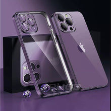 画像をギャラリービューアに読み込む, NEW Plating Clear Shockproof Iphone Case (DEEP PURPLE)