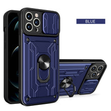 Load image into Gallery viewer, NEW Armor Shockproof Wallet Iphone Case (BLUE)