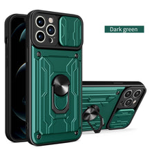 Ladda upp bild till gallerivisning, NEW Armor Shockproof Wallet Iphone Case (DARK GREEN)