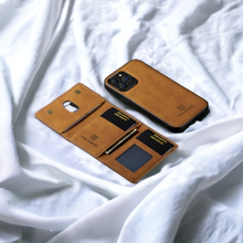 Load image into Gallery viewer, Magnetic Wallet Case For Iphone (BROWN)