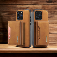 Load image into Gallery viewer, Magnetic Wallet Case For Iphone (BROWN)