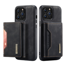 Load image into Gallery viewer, Magnetic Wallet Case For Iphone (BLACK)