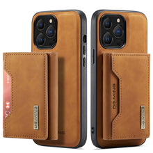 Load image into Gallery viewer, Magnetic Wallet Case For Iphone (BROWN)