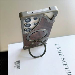 Metal Wood Samsung Case