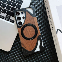 Indlæs billede til gallerivisning Metal Wood Samsung Case
