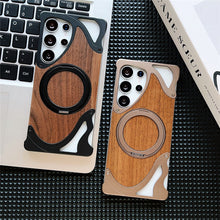 Indlæs billede til gallerivisning Metal Wood Samsung Case
