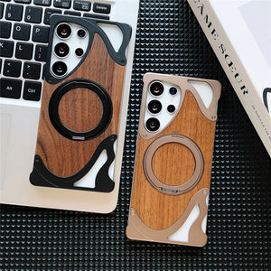 Metal Wood Samsung Case