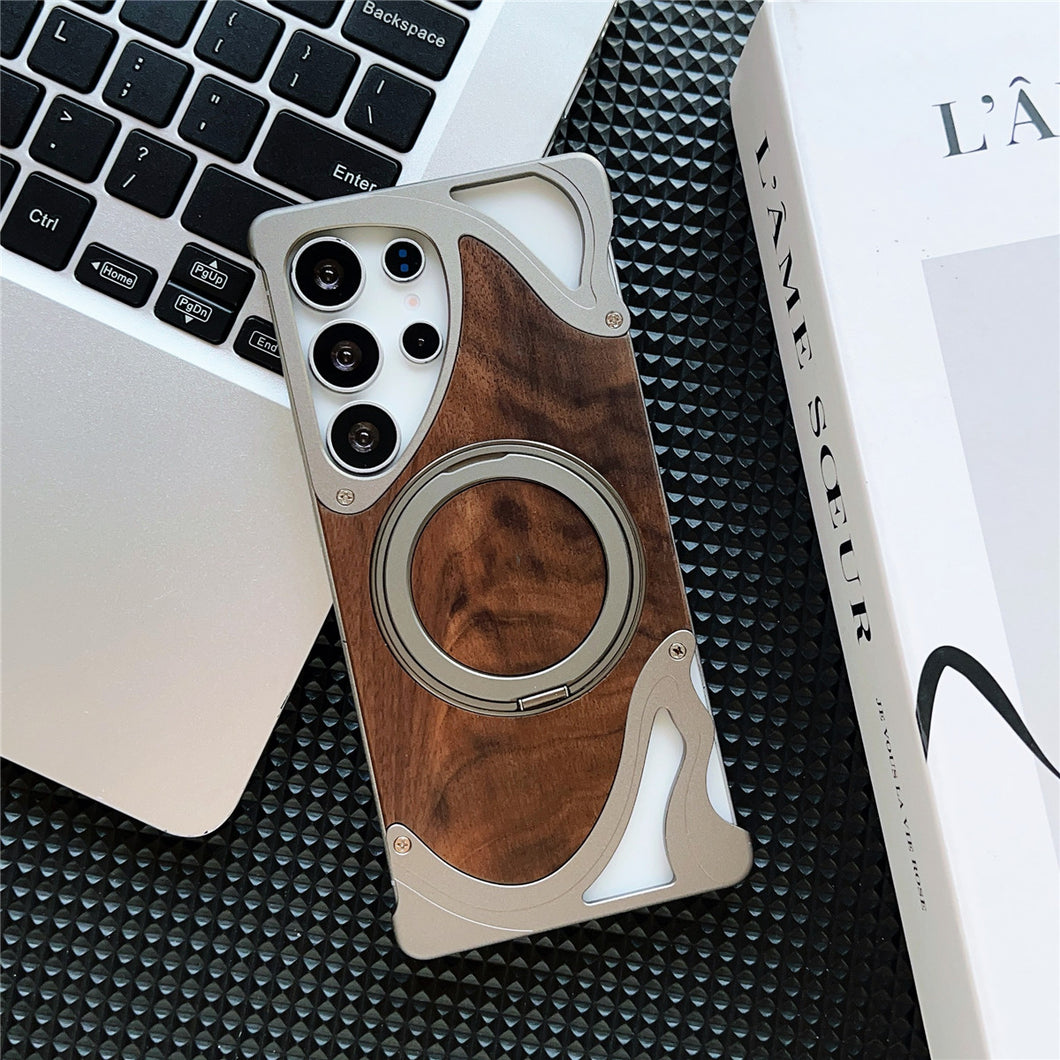 Metal Wood Samsung Case