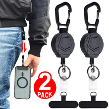 Load image into Gallery viewer, Retractable Phone Tether with Carabiner – Anti-Drop Phone Holder &amp; Security Strap
Alternative ti
