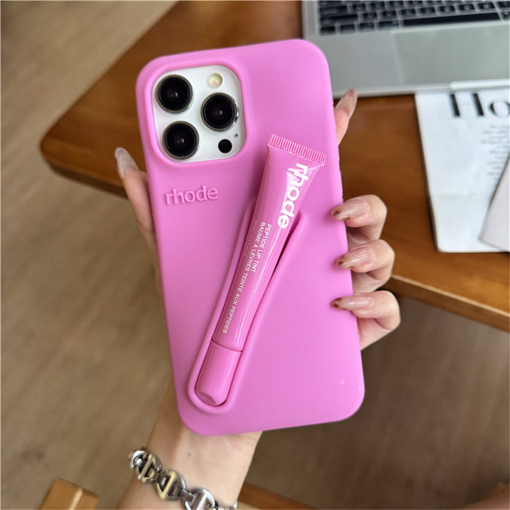 Rhode Phone Case with Lip Gloss (PINK) Rhode Phone Case with Lip Gloss (PINK)