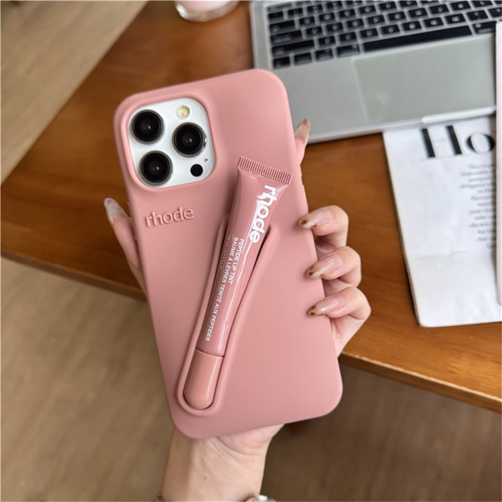 Rhode Phone Case with Lip Gloss (TOAST)