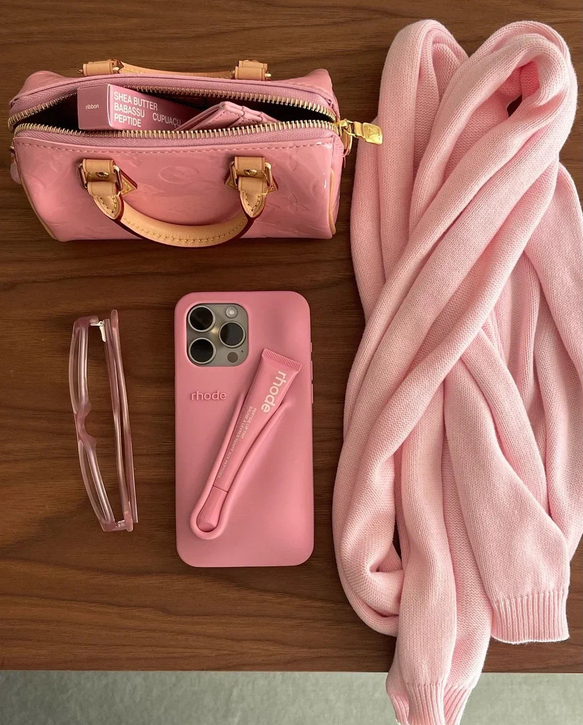 Rhode Phone Case with Lip Gloss (BERRY) Techinfinities Rhode Phone Case with Lip Gloss (BERRY) Techinfinities
