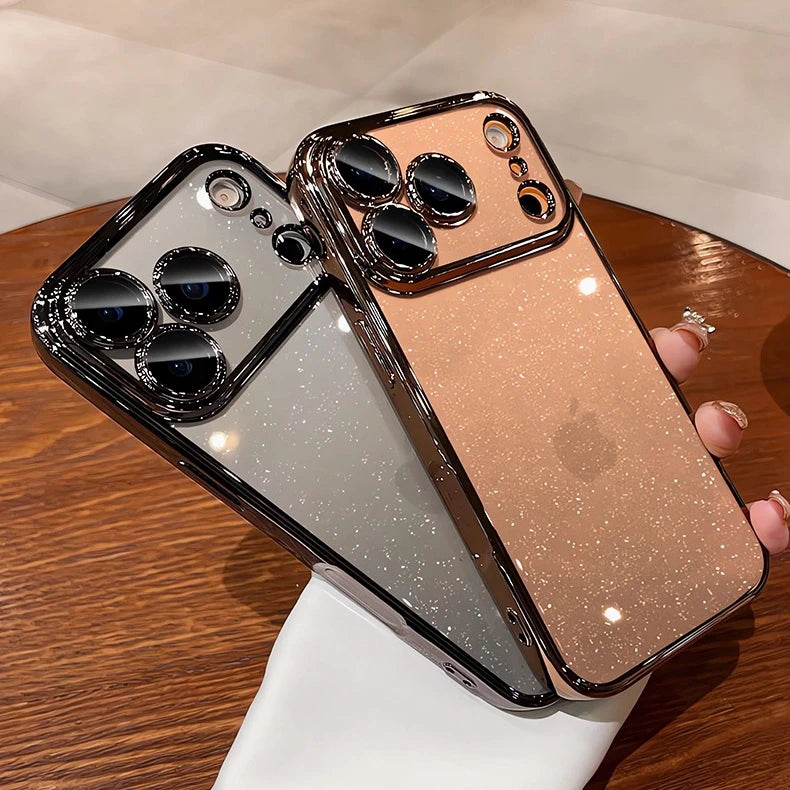 iPhone 17 Series Luxury Transparent Glitter Case