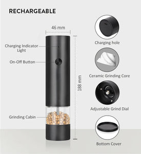 Rechargeable Electric Salt and Pepper Grinder