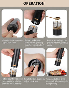 Rechargeable Electric Salt and Pepper Grinder
