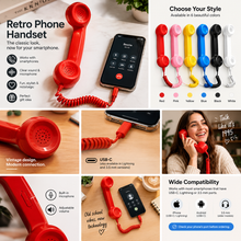 Load image into Gallery viewer, Retro Phone Handset for Smartphones – Vintage Style
