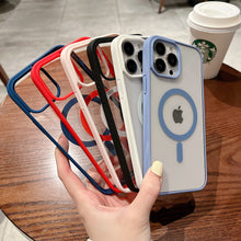 Load image into Gallery viewer, Transparent Wireless Charging Iphone Case ( SIERRA BLUE )
