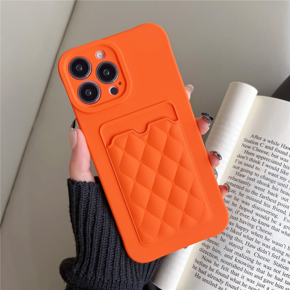 Silicone Wallet Case For Iphone (ORANGE)