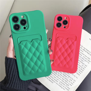 Silicone Wallet Case For Iphone (GREEN)