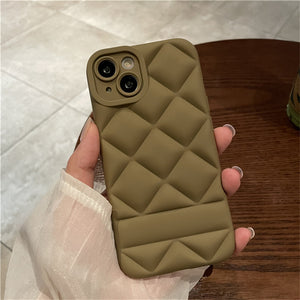 Diamond Soft Silicone Case For Iphone (BROWN)