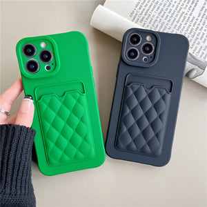 Silicone Wallet Case For Iphone (GREEN)