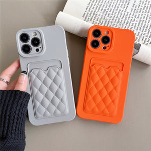 Silicone Wallet Case For Iphone (GREEN)