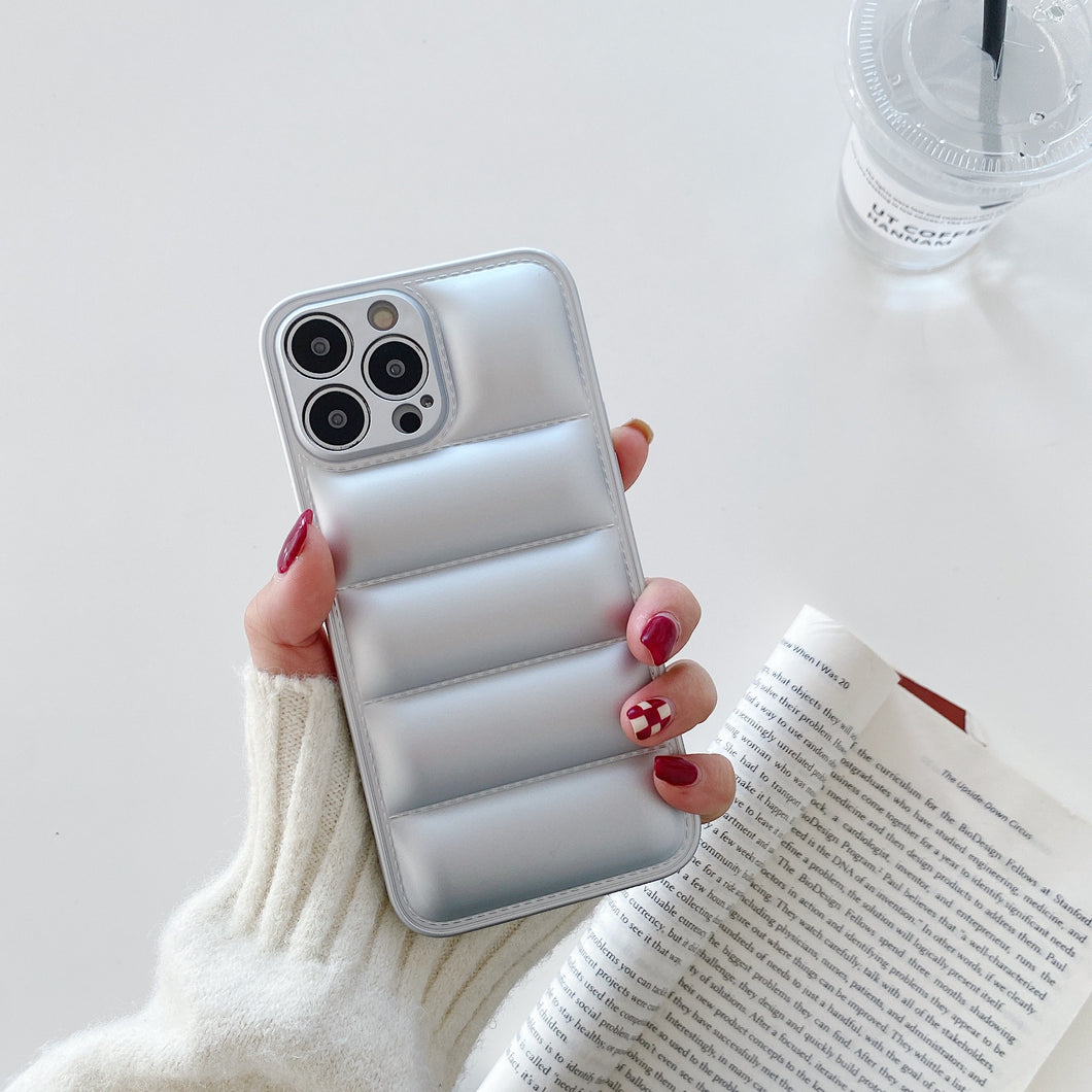 Jacket Cloth Cover For Iphone (SILVER)
