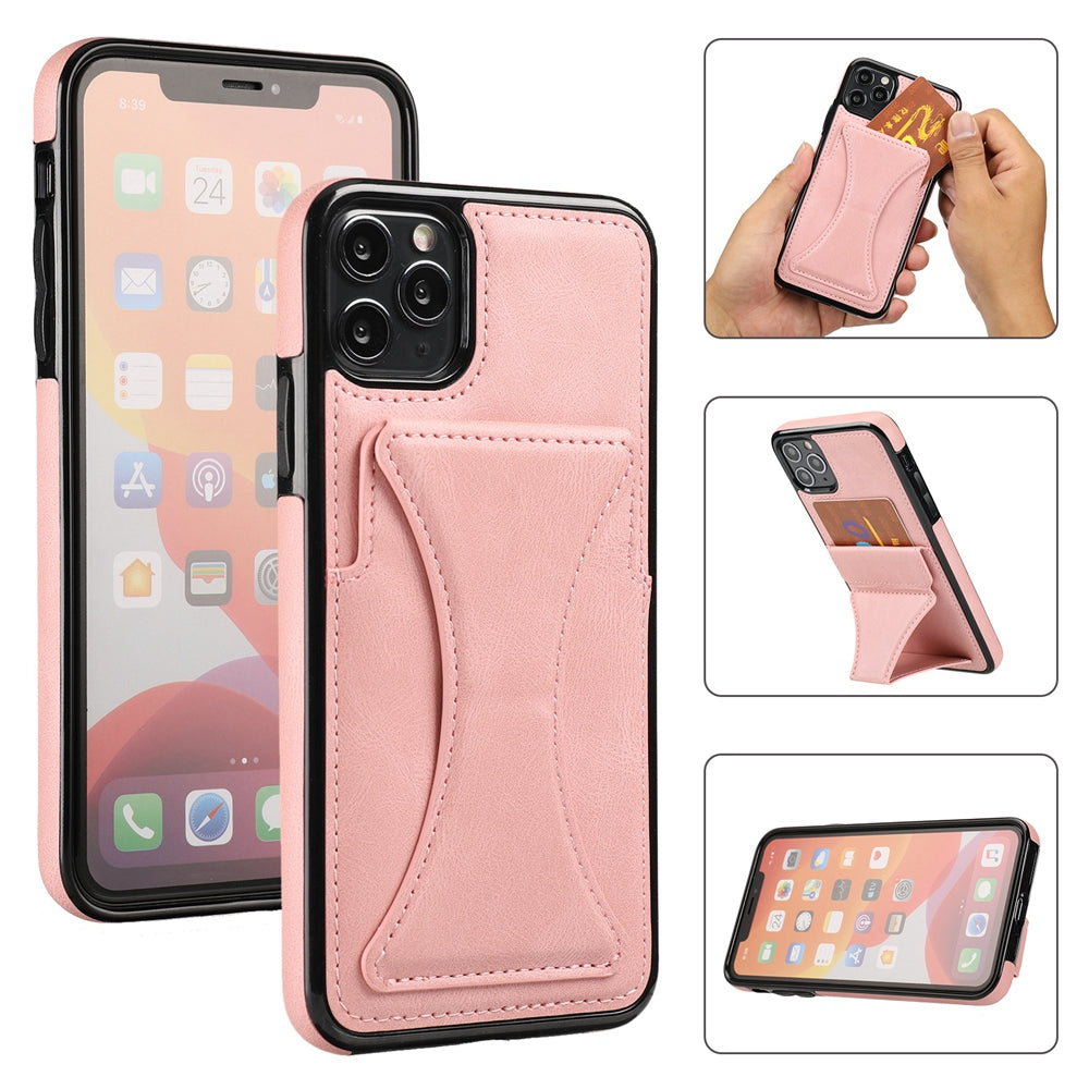 Leather Card Holder Case For Iphone (PINK)