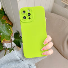 Load image into Gallery viewer, Soft Silicone Iphone Case (FLOURESCENT YELLOW)
